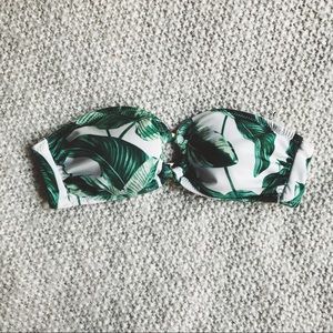 Palm bandeau bikini top